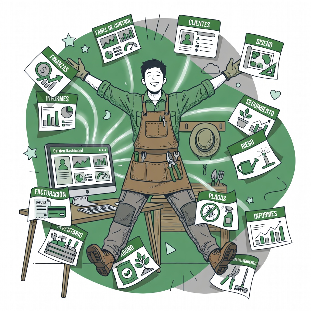 Oxalis - Todas las funcionalidades de gestión de jardinería